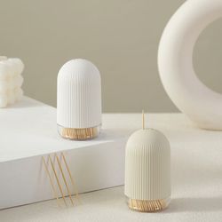 INF Moderne Tannpirkerholder Stilig og Praktisk Oppbevaring Beige