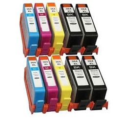 Kompatibel - HP 364 XL SM596EE Blekkpatron økonomipakke 10 stk. 4 stk svart 24 ml