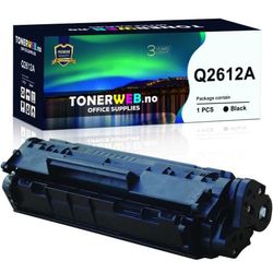Tonerkassett, erstatter HP Sort 12A (2.000 sider) Universal (1 stk.)