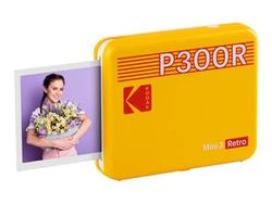 Kodak Photo Printer Mini 3 Retro - Skirver - farge - fargesublimering - 76.2 x 76.2 mm - Bluetooth - gul