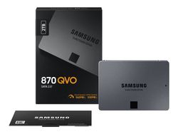 Samsung 870 QVO MZ-77Q2T0BW - SSD - krypterat - 2 TB - inbyggd - 2.5" - SATA 6Gb/s - buffert: 2 GB - 256 bitars AES - TCG Opal Encryption