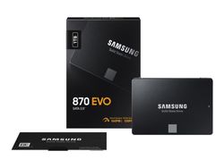 Samsung 870 EVO MZ-77E1T0B - SSD - kryptert - 1 TB - intern - 2.5" - SATA 6Gb/s - buffer: 1 GB - 256-bit AES - TCG Opal Encryption