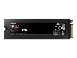 Samsung 990 PRO MZ-V9P1T0GW - SSD - kryptert - 1 TB - intern - M.2 2280 - PCIe 4.0 x4 (NVMe) - 256-bit AES - TCG Opal Encryption 2.0 - integrert kjøl