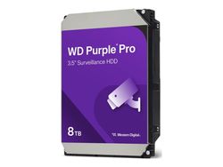 WD Purple Pro WD8002PURP - Harddisk - 8 TB - overvåking, smartvideo - intern - 3.5" - SATA 6Gb/s - 7200 rpm - buffer: 256 MB