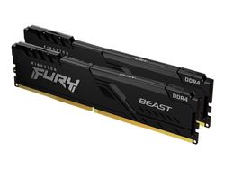 Kingston FURY Beast - DDR4 - sats - 32 GB: 2 x 16 GB - DIMM 288-pin - 1800 MHz / PC4-28800 - CL18 - 1.35 V - ej buffrad - icke ECC - svart