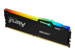 Kingston FURY Beast RGB - DDR5 - modul - 32 GB - DIMM 288-pin - 6000 MHz / PC5-48000 - CL30 - 1.4 V - ikke-bufret - on-die ECC - svart