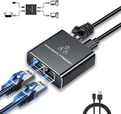 NÖRDIC RJ45-splitter 1 til 2 Ethernet Giga 1000Mbps Netværk