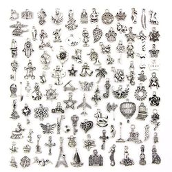 Handgjorda armbandsmycken: 100 st Djup silverlegering DIY-hängetillbehör