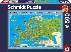 Discover Europe Puslespill 500 brikker Schmidt