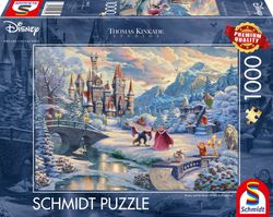 Disney Beauty and the Beast Winter Thomas Kinkade Puslespill 1000 brikker Schmidt