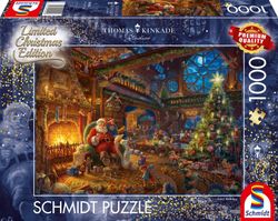 Santa Claus And His Elves Thomas Kinkade Pussel 1000 bitar Schmidt