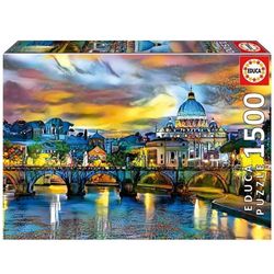 Educa 1500 st - St Peters Basilica & St Angelo Bridge pussel ( 80-19617)