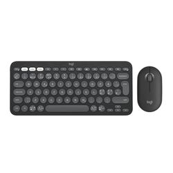 Logitech® | Pebble 2 Combo - Tastatur og mus sett - trådløs - Bluetooth LE - Nordisk layout - Tonal-Graphite