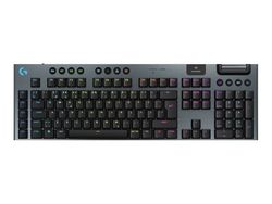Logitech G G915 X - Tastatur - gaming, LIGHTSPEED - full size - bakgrunnsbelyst - trådløs - Bluetooth, 2.4 GHz, USB-C - svart