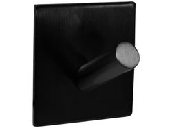 HOME It® selvklæbende enkelt krog i rustfrit stål 4 x 4 cm matsort