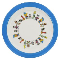 Rätt Start Flat tallrik med halkskydd, Bamse Vulkanön