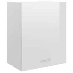 vidaXL Hengende skap "Lyon" høyglans hvit 50x31x60 cm konstruert tre