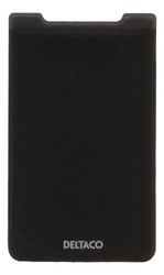 DELTACO Adhesive card holder, RFID blocking, 3M adhesive, black