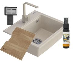 GRANITVASK beige FOXAL + ARMATUR SÆT