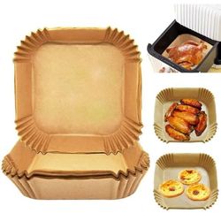 Square Air Fryer Paper 100 -Pack -17 cm Disponible Paper for Air -Freed