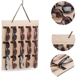Hængende Solbrille Organizer Vægmonteret 15 Slots Briller Opbevaring Organizer Holder