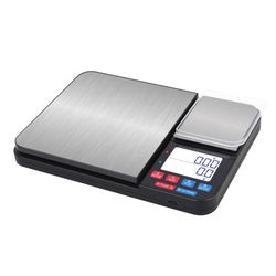 INF Digital kjøkkenvekt med doble veieplater 10 kg/1g og 500g/0,01g