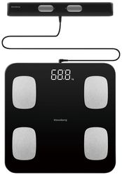 Badevægt med måling af kropsfedt og kropssammensætning, Smart, BT, KLAUSBERG KB-7852 sort