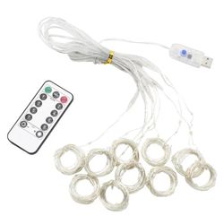 USB-drevet LED-gardin - Varmt Lys