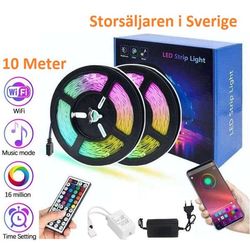 Fleksibel 10m RGB LED strip / Lyssløjfe / LED-Strip Bluetooth APP