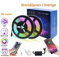 Flexibel 40m RGB LED-list / Ljusslinga / LED-Strip Bluetooth APP