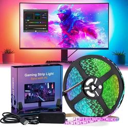 PC Sync RGBIC LED Strip til 32" Skærm – Ambilight, Gaming, USB