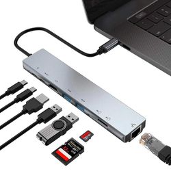 USB C Hub 8 i 1 Multiport Type C-adapter med 4K HDMI-port ......