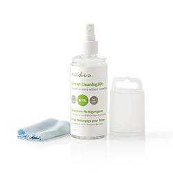 Screen Cleaner | Sprøyte | 150 ml | Bærbar Datamaskin / Smarttelefon / Tablett / TV Skjerm | Visker inkludert