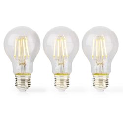 LED lyspære E27 | A60 | 7 W | 806 lm | 2700 K | Dimbar | Varm Hvit | Retro Style | 3 stk.