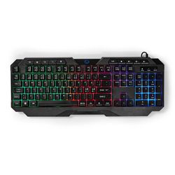 Wired Gaming Keyboard | USB Type-A | Membrantaster | LED | QWERTY | ND Layout | USB-Strøm | Strømkabel lengde: 1.30 m | Multimedia