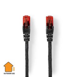 CAT6 Nätverkskabel | RJ45 hane | RJ45 hane | U/UTP | 30.0 m | Utomhus | Rund | PE | Svart | Label