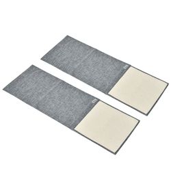 Skrabemåtte Sæt Med 2 Sofabeskyttelse Til Katte, Sisal-Skrabemåtte, Grå, 130X45X0,3 Cm, Til Lænestol Og Sofa