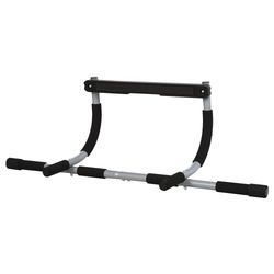 Pull-Up Bar Multifunksjonell Treningsholder, Dørstang Av Stål Og Skum, Sort + Grå, 92X40X17Cm