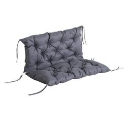Sittepute Benk Hage Benk Pute Benk Pute 100 X 98 X 8 Cm Bomull Mørkegrå