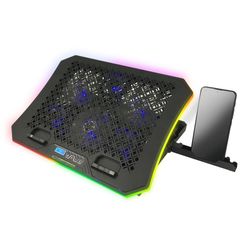 Esperanza Rgb Illuminated Gaming Notebook Cooling Pad With Mobile Phone Stand Galerne