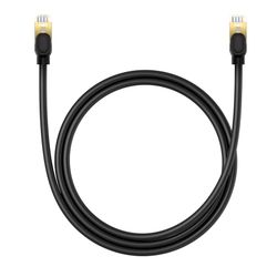 RJ45 Ethernet High Speed ​​​​Cat.8 40 Gbps LAN LAN-kabel 1m svart