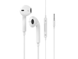 Sinox in-ear hodetelefoner 3,5 mm med mikrofon. Hvit