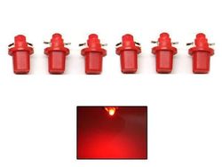 b8,5d Ledlampor med 1st COB ledchip 6-pack instrumentlampa 12v