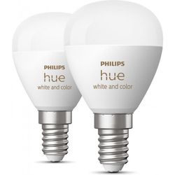 Philips Hue White and Color Ambience Luster älylamppu, E14, P45, 470 lm, 2200-6500 K, 2 kpl