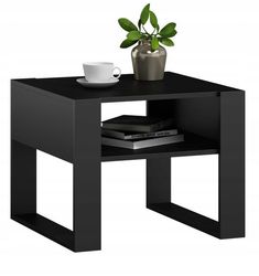 Kaja firkantet sofabord 60x60 sort/sort til stuen MK sofabord