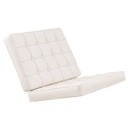 Kuddset Berlin designstol - Vit