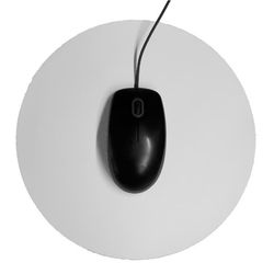 Musmatta rund 26 cm - Vit