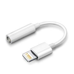 Lightning til 3,5 mm AUX hodetelefonadapter for iPhone/Apple