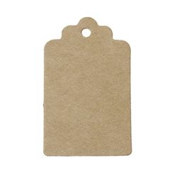 100x Papiretiketter - Brun