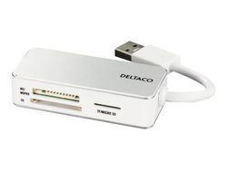 DELTACO UCR-147 - Kortleser (MS PRO, MS PRO Duo, TransFlash, SDHC, microSDHC) - USB 3.0